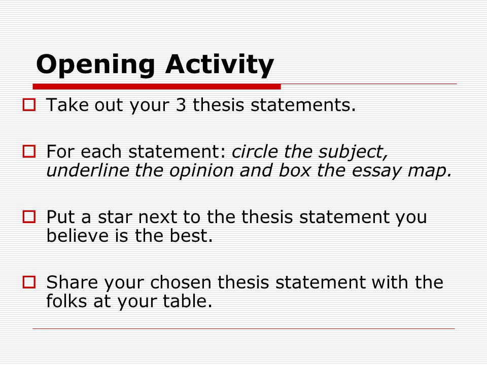 Purdue OWL - Thesis Statements